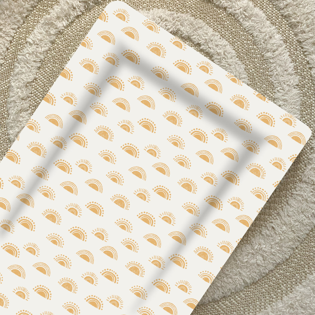 Deluxe Baby Changing Mat - Boho Sunset Print | Bobbin and Bumble.