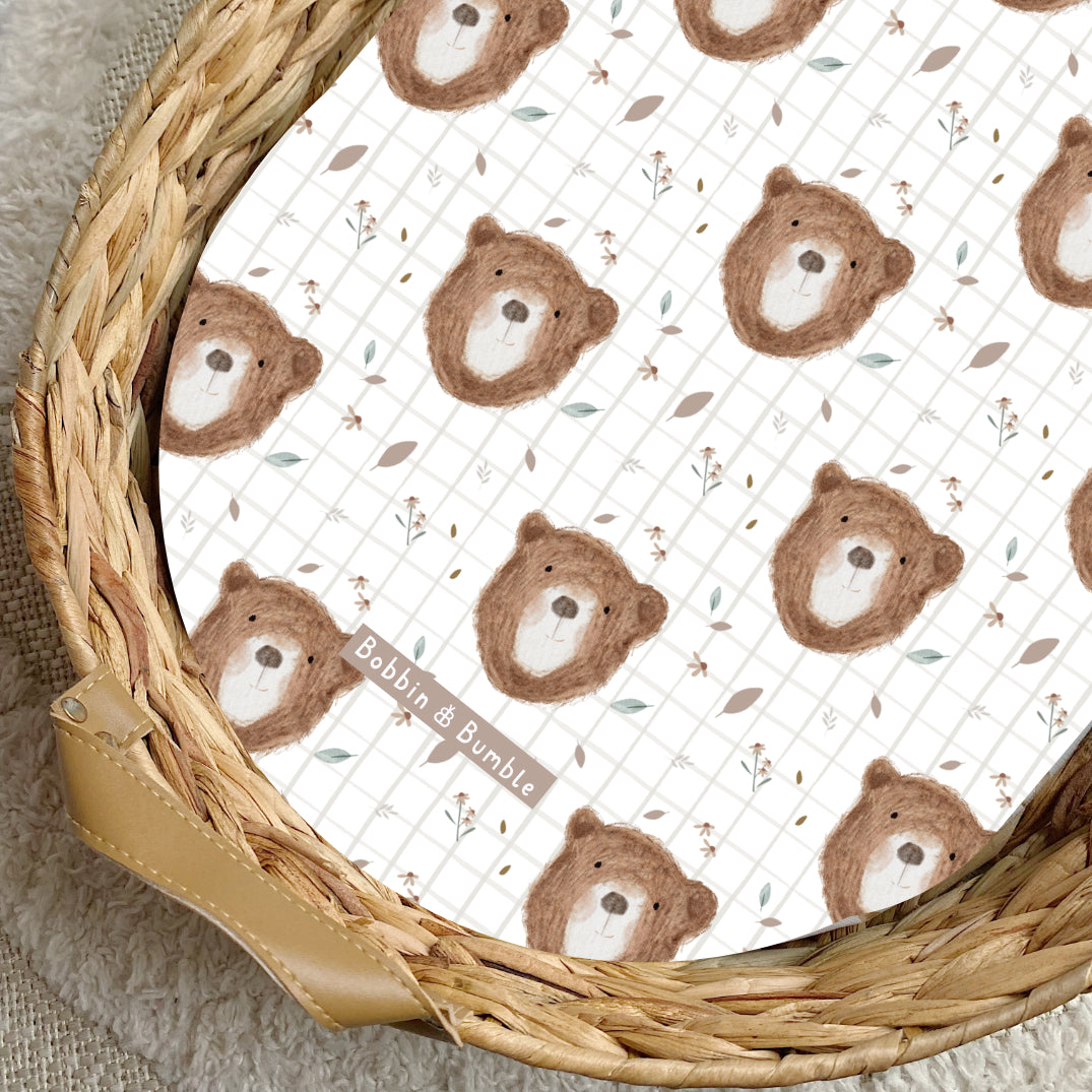 Bru Bear Head PVC Changing Basket Liner | Bobbin and Bumble | Bobbin and Bumble.