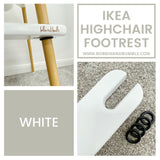 IKEA Highchair Footrest - White Wood | Bobbin and Bumble.