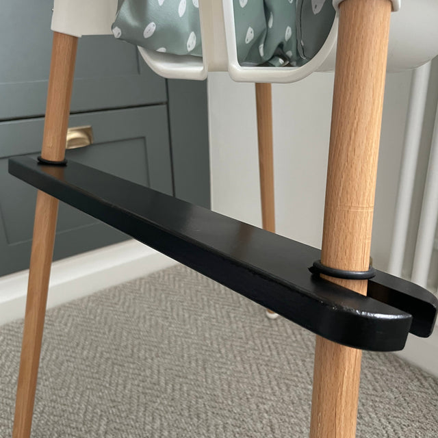 Black Wooden - IKEA Highchair Footrest | Bobbin and Bumble.