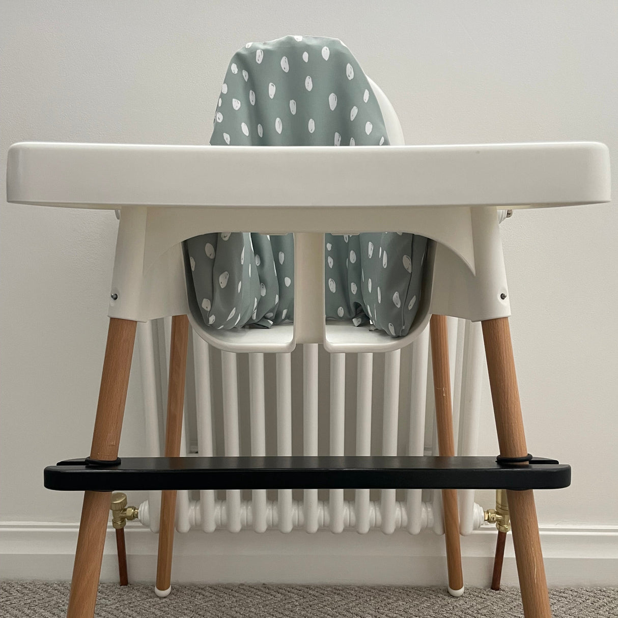 Black Wooden - IKEA Highchair Footrest | Bobbin and Bumble.