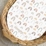 Natural Abstract Rainbows PVC Changing Basket Liner | Bobbin and Bumble | Bobbin and Bumble.