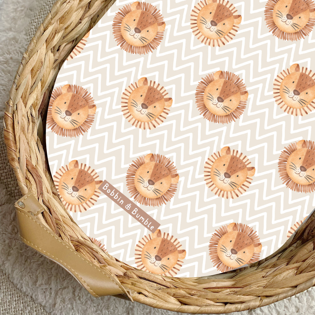 Leo Lion Head PVC Changing Basket Liner | Bobbin and Bumble | Bobbin and Bumble.