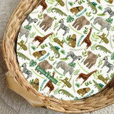 Safari Animals PVC Changing Basket Liner | Bobbin and Bumble | Bobbin and Bumble.