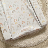 Deluxe Baby Changing Mat - Abstract Rainbow Print | Bobbin and Bumble.