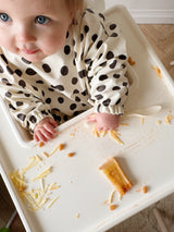 Long Sleeved Baby Bib - Spotty print