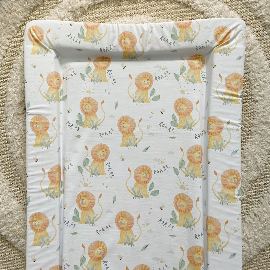 Deluxe Baby Changing Mat - Roary Lion Print | Bobbin and Bumble.