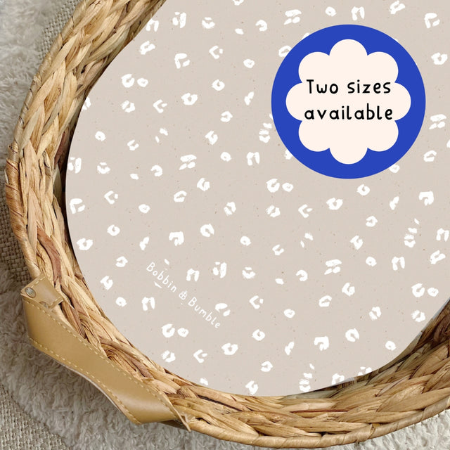 Sand Animal Print PVC Changing Basket Liner | Bobbin and Bumble | Bobbin and Bumble.