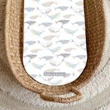 Whales PVC Changing Basket Liner | Bobbin and Bumble | Bobbin and Bumble.