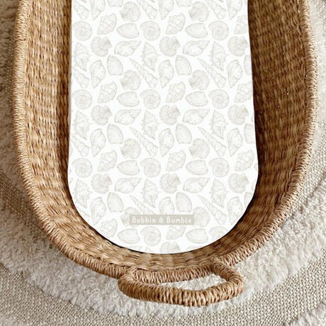 Seashells PVC Changing Basket Liner | Bobbin and Bumble