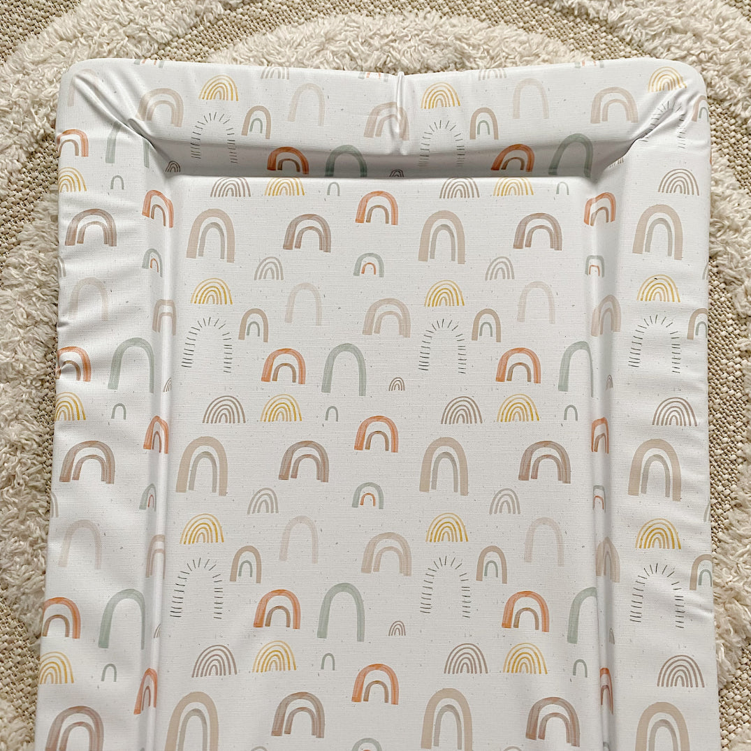 Deluxe Baby Changing Mat - Abstract Rainbow Print | Bobbin and Bumble.