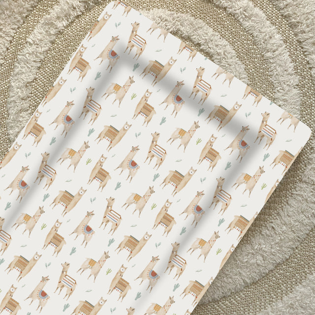 Deluxe Baby Changing Mat - Alpacas | Bobbin and Bumble.