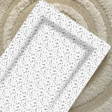 Deluxe Baby Changing Mat - Charcoal Dash Print | Bobbin and Bumble.