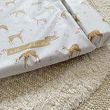 Deluxe Baby Changing Mat - Fawn Deer Print | Bobbin and Bumble.