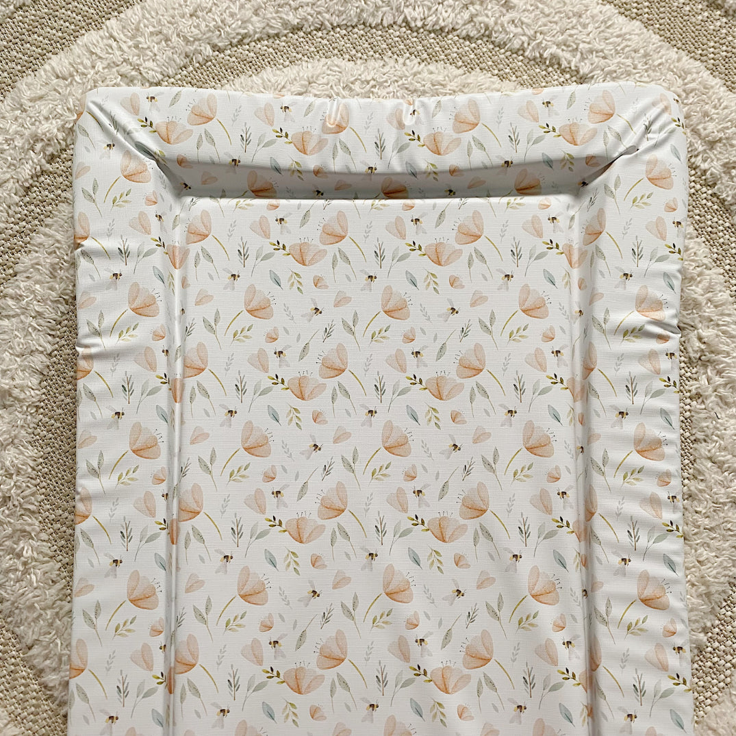 Deluxe Baby Changing Mat - Bee Garden Print | Bobbin and Bumble.