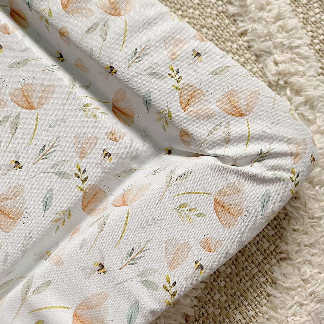 Deluxe Baby Changing Mat - Bee Garden Print | Bobbin and Bumble.