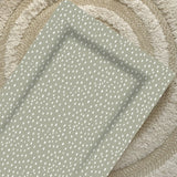 Deluxe Baby Changing Mat - Sage Green Spots Print | Bobbin and Bumble.