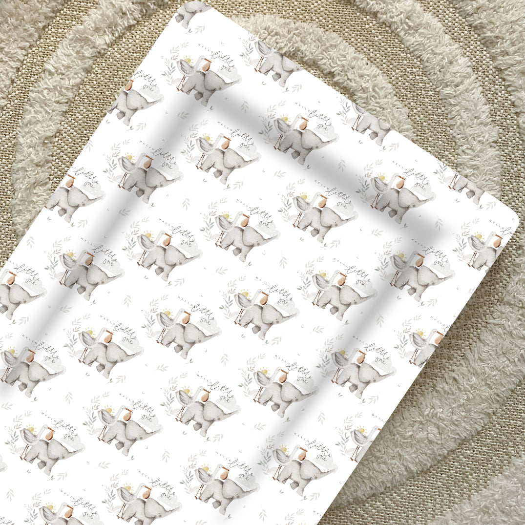 Deluxe Baby Changing Mat - Hello Baby Unisex Print | Bobbin and Bumble.