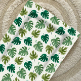 Deluxe Baby Changing Mat - Monstera Leaf Print | Bobbin and Bumble.