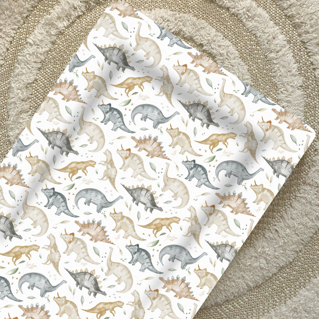 Deluxe Baby Changing Mat - Dinosaur Print | Bobbin and Bumble.