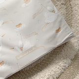 Anti-Roll Wedge Baby Changing Mat - Welcome Baby Print | Bobbin and Bumble.