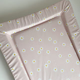 Deluxe Baby Changing Mat - Pink Daisy Print | Bobbin and Bumble.