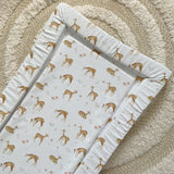 Deluxe Baby Changing Mat - Fawn Deer Print | Bobbin and Bumble.