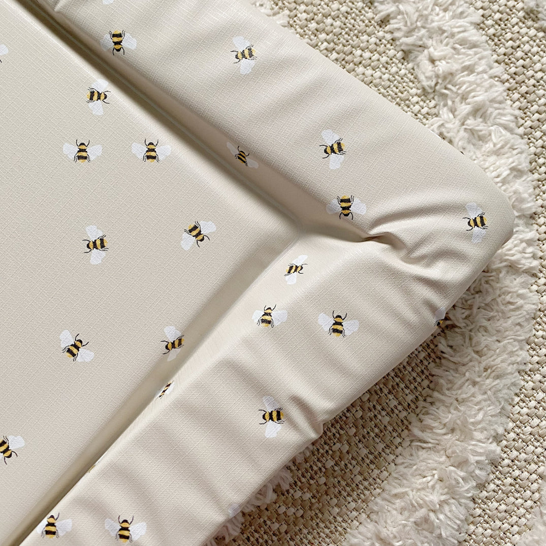 Deluxe Baby Changing Mat - Bee Print | Bobbin and Bumble.