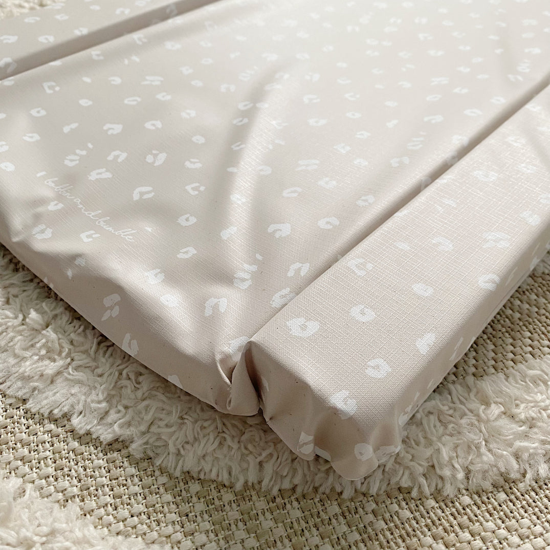 Deluxe Baby Changing Mat - Sand Animal Print | Bobbin and Bumble.