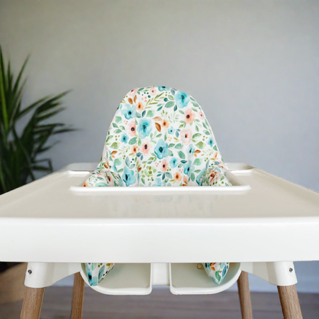 IKEA High Chair Cushion Cover - Blue Floral Print