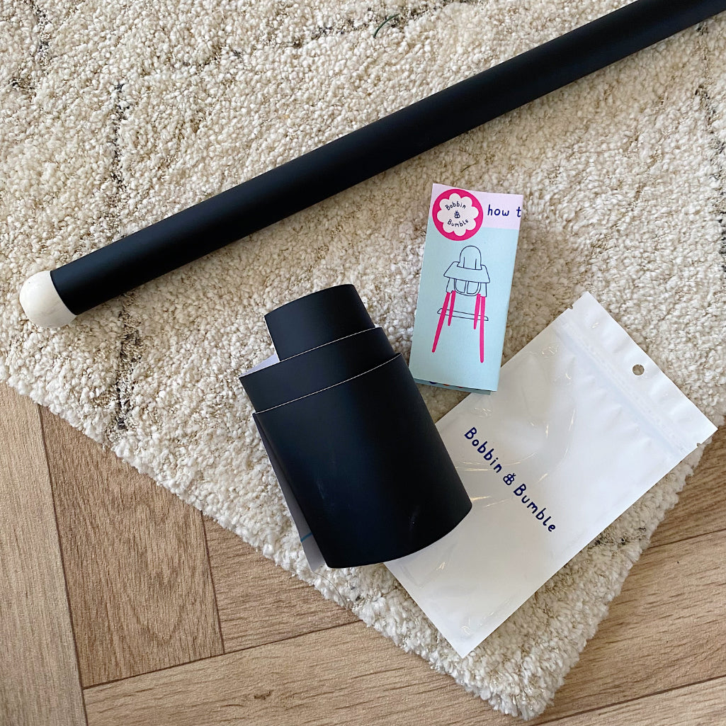 Vinyl Leg Wraps for IKEA Antilop Highchair - Matt Black | Bobbin and Bumble.