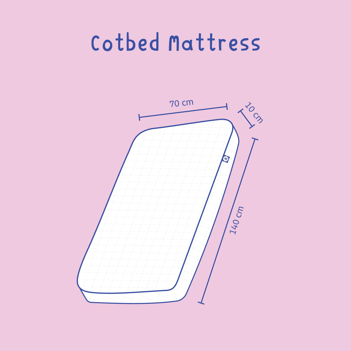 Cot Bed Mattress – Pocket Sprung with Organic Cotton Cover (140 x 70 cm) | Bobbin and Bumble.