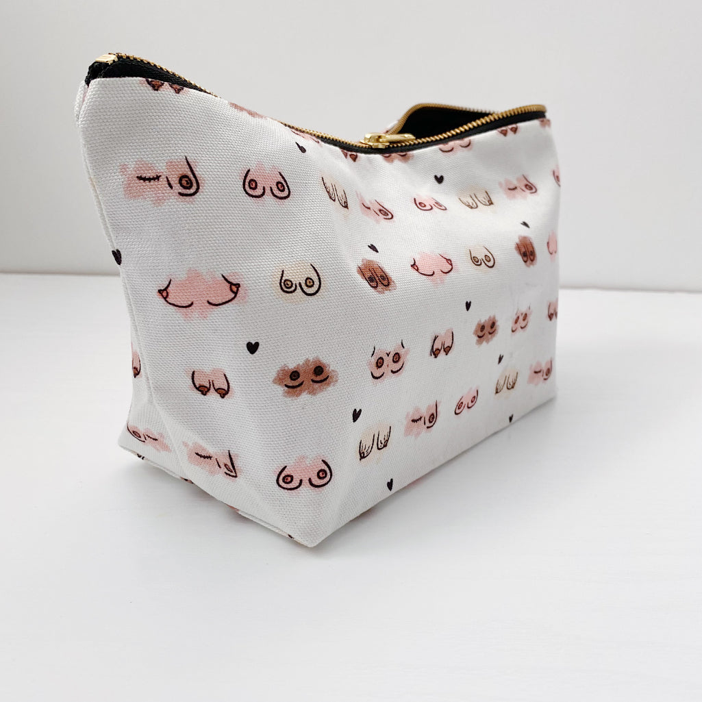 Zip-up nappy wallet - Boobies Print | Bobbin and Bumble.