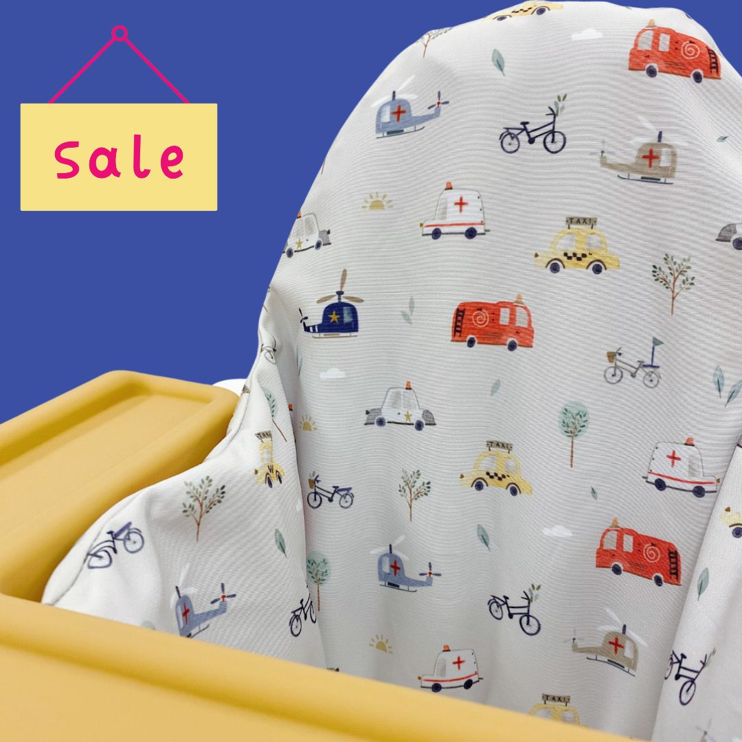 IKEA Highchair Cushion Cover - Traffic Print