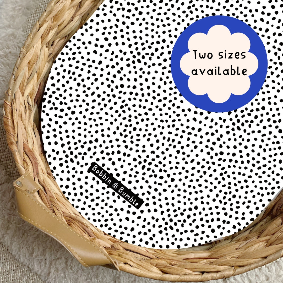 Spotty PVC Changing Basket Liner | Bobbin and Bumble | Bobbin and Bumble.