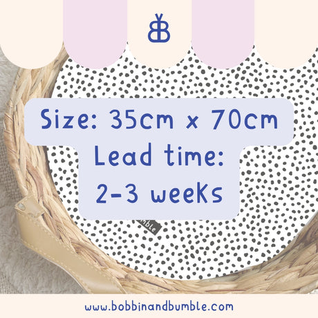 Spotty PVC Changing Basket Liner | Bobbin and Bumble | Bobbin and Bumble.