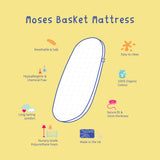 Moses Basket Mattress – Nursery Grade Foam with Organic Cotton Cover | Bobbin and Bumble.