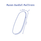 Moses Basket Mattress – Nursery Grade Foam with Organic Cotton Cover | Bobbin and Bumble.