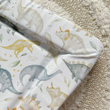 Deluxe Baby Changing Mat - Dinosaur Print | Bobbin and Bumble.