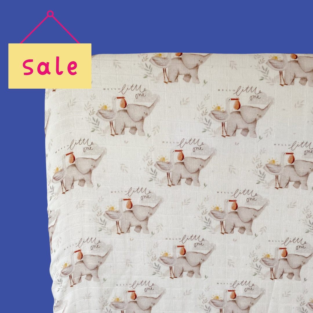 CLEARANCE: Hello Little One Baby Cot Bed Sheet – Limited Stock | Bobbin and Bumble.