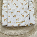 Deluxe Baby Changing Mat - Fawn Deer Print | Bobbin and Bumble.