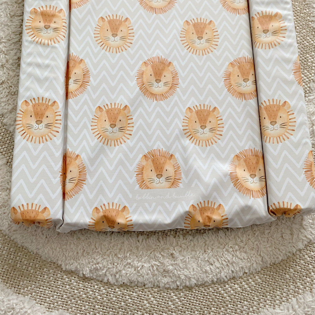 Deluxe Baby Changing Mat - Leo Lion Print | Bobbin and Bumble.