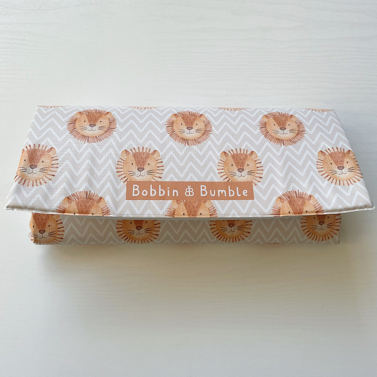 Folding Baby Changing Mat - Leo Lion | Bobbin and Bumble.