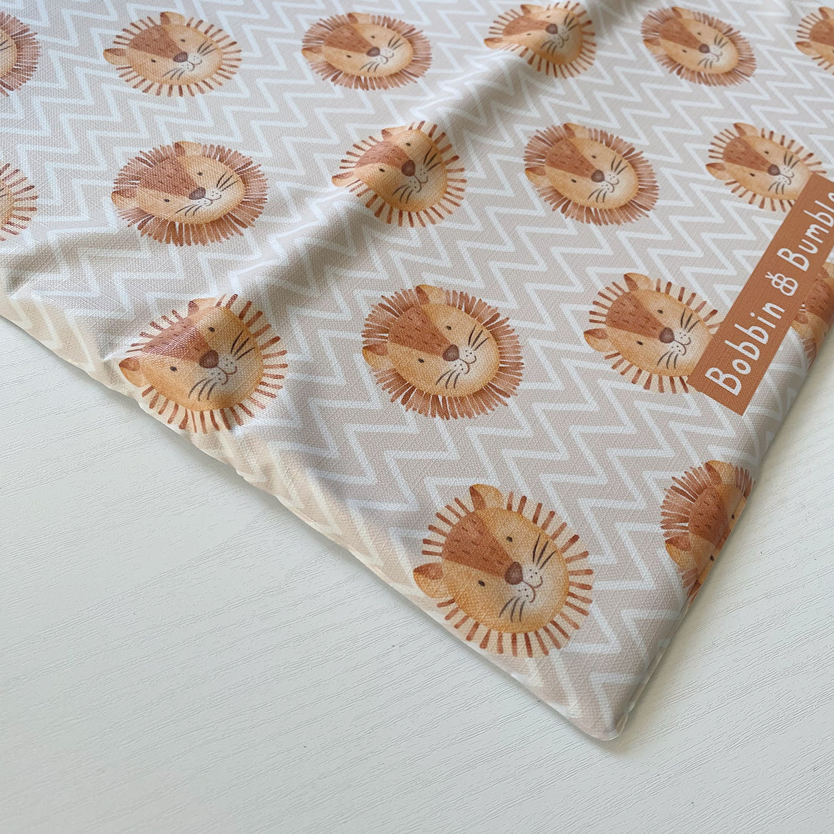 Folding Baby Changing Mat - Leo Lion | Bobbin and Bumble.