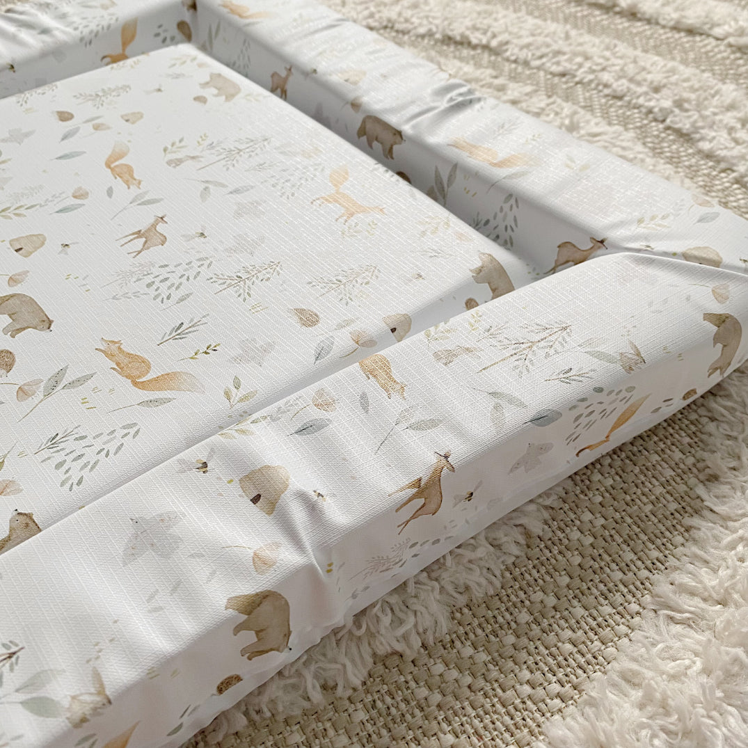 Deluxe Baby Changing Mat - Woodland Animals Print | Bobbin and Bumble.