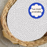 Grey Spotty PVC Changing Basket Liner | Bobbin and Bumble | Bobbin and Bumble.