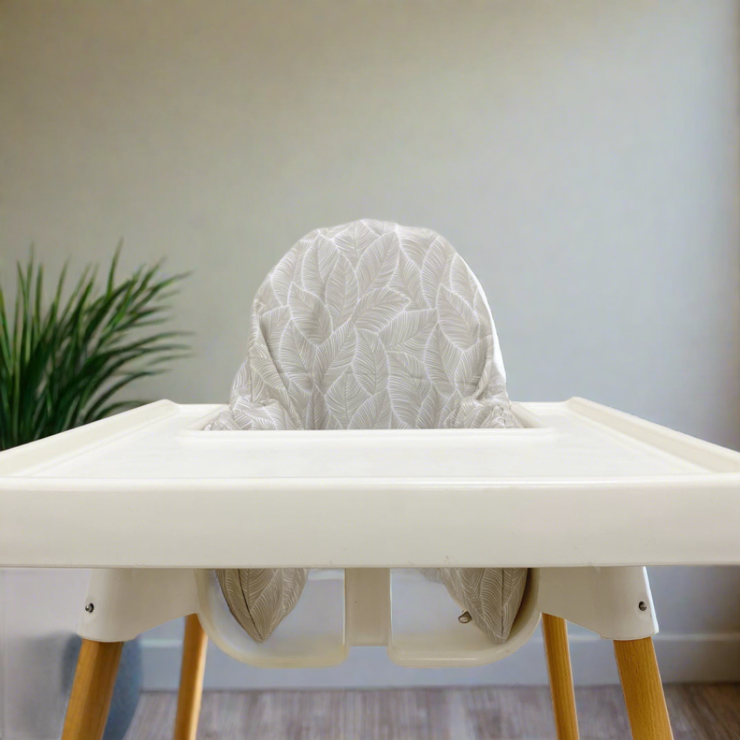 IKEA High Chair Cushion Cover - Beige Leaf | Bobbin and Bumble.