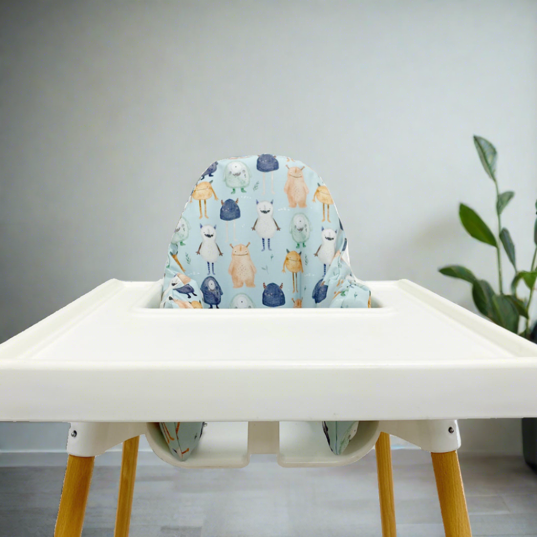 IKEA High Chair Cushion Cover - Little Monsters Print | Bobbin and Bumble.