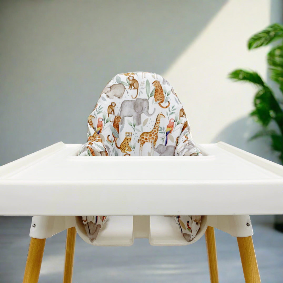 IKEA High Chair waterproof Cover - Jungle Animals Print