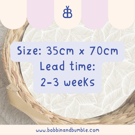 Beige Leaf PVC Changing Basket Liner | Bobbin and Bumble